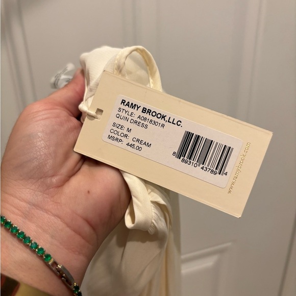 Ramy Brook Dress Womens Quinn cream Chiffon Ladies Medium - Picture 4 of 4